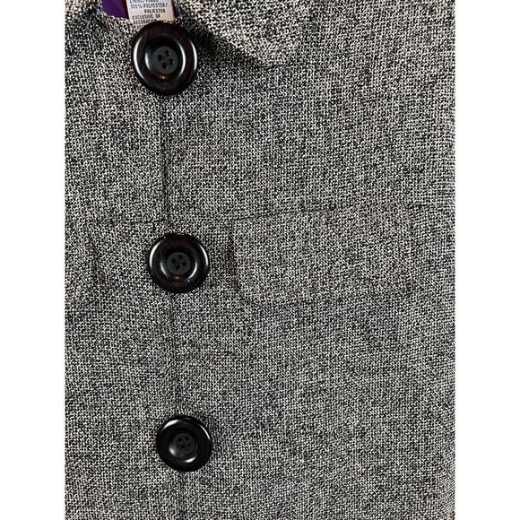 JESSICA HOWARD gray 1/2 sleeve button collared jacket blazer size 4 Petite - Picture 2 of 8
